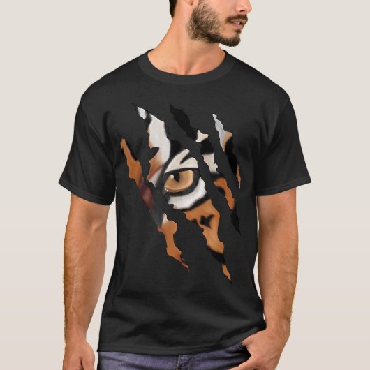 Tiger Gift |Harteloze tijgerkat met oogmerk Silhou T-shirt (Voorkant)
