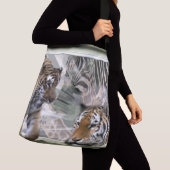 Tiger Giraffe Zebra Lovers Crossbody Tas (Dichtbij)