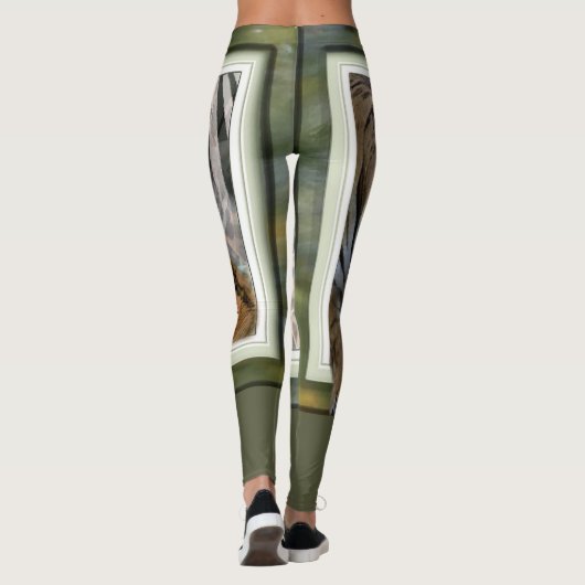 Tiger Giraffe Zebra Print Leggings (Achterkant)