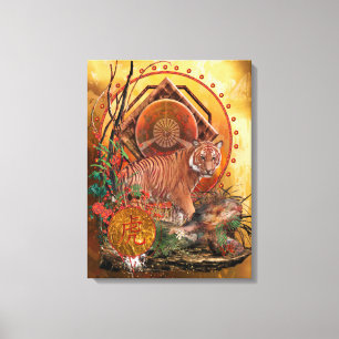 TIGER GLORY Malayan Tiger Canvas Afdruk