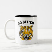TIGER GO GET 'EM Double Sided Two-Tone COFFEE MUG Tweekleurige Koffiemok (Links)