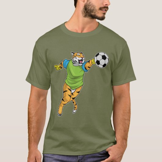 Tiger Goalkeeper Voetbal T-shirt (Voorkant)