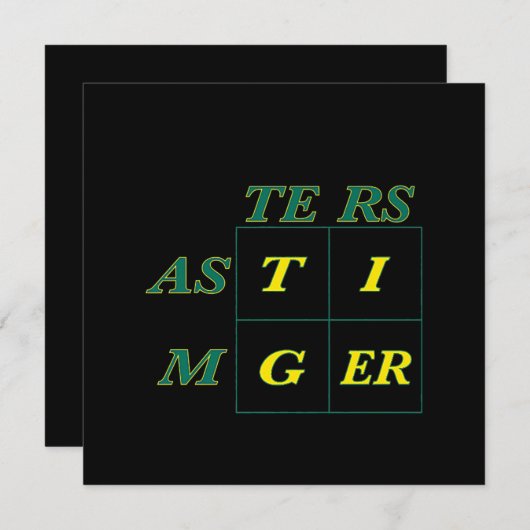 Tiger Goat Woods Masters Kaart (Voorkant / Achterkant)