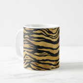 Tiger Gold Black Animal Print Koffiemok (Voorkant links)