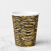 Tiger Gold Black Animal Print Papieren Bekers (Voorkant)