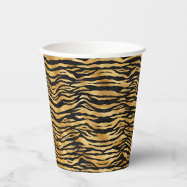 Tiger Gold Black Animal Print Papieren Bekers