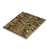 Tiger Gold Black Animal Print Tegeltje (Zijkant)