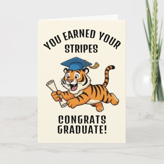 Tiger Graduation Kaart (Voorkant)