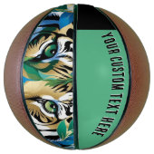 Tiger Green Eyes Modern Cool Wild Animal Basketbal (Verticaal)