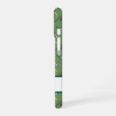 Tiger Green Pattern Gepersonaliseerde naam iPhone 16 Hoesje (Linkerkant)