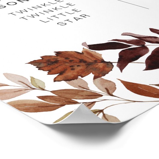 Tiger Greenery 1st Birthday Milestone Poster (Hoek)