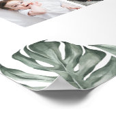 Tiger Greenery 1st Birthday Photo Collage Poster (Hoek)