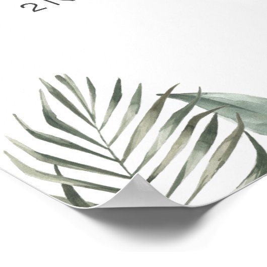 Tiger Greenery Birthday Welcome Poster (Hoek)