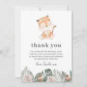 Tiger Greenery Floral Hartelijk dank Kaart (Voorkant)