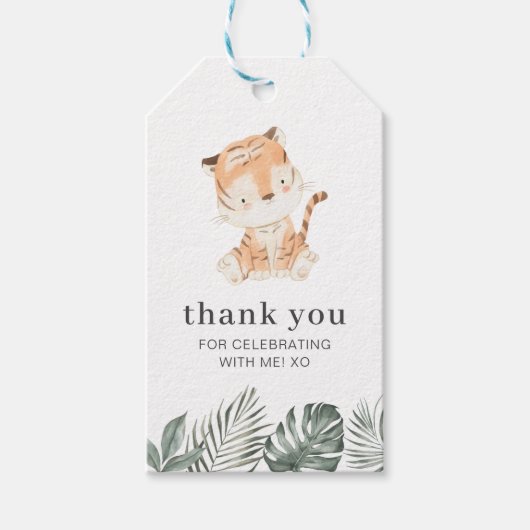 Tiger Greenery Hartelijk dank Cadeaulabel (Voorkant)