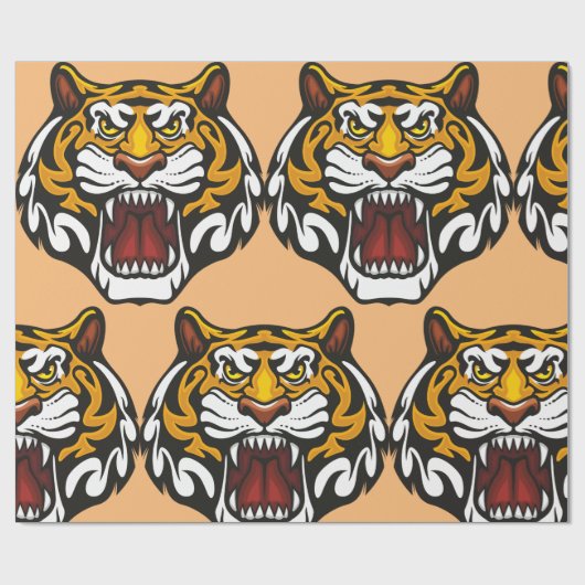 Tiger Head Cadeaupapier (Vlak)