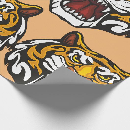 Tiger Head Cadeaupapier (Hoek)