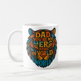 Tiger Head Dad Mok - You're My Hero" Word Art Gift