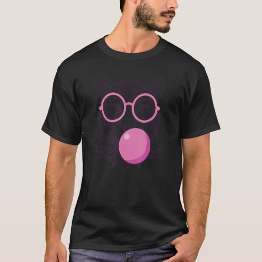 Tiger Head Face Boho Pink Glasses Wildlife T-shirt (Voorkant)
