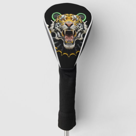 Tiger Head Golf Head Hoesje Golfheadcover (Voorkant)