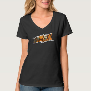 Tiger Head Green Eyes Wildlife Predator Wilderness T-shirt