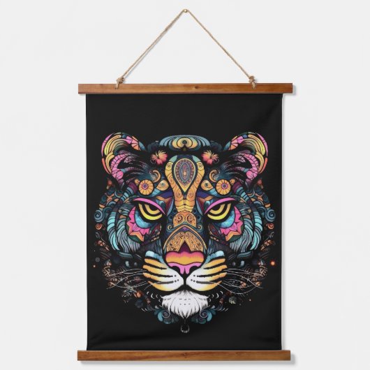 Tiger Head Hangend Wandkleed (Voorkant)
