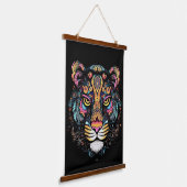 Tiger Head Hangend Wandkleed (Gebogen)