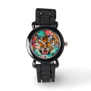 Tiger Head Horloge