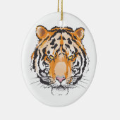Tiger Head Keramisch Ornament (Rechts)