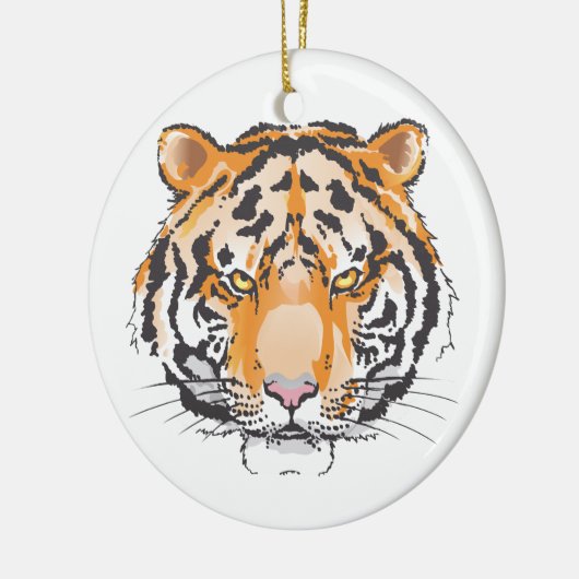 Tiger Head Keramisch Ornament (Links)