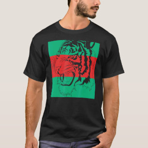 Tiger Head King Face Hip Hop Swag Drip voor mannen T-shirt
