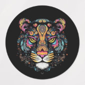 Tiger Head Labels (Design 1)