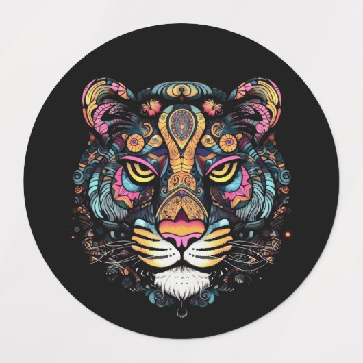 Tiger Head Labels (Design 1)