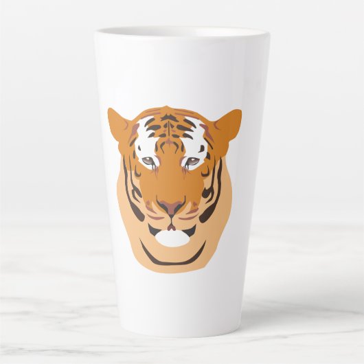 Tiger Head Latte Mok (Voorkant)