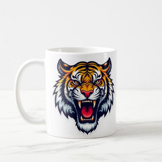 Tiger Head Mok – Wild Animal Coffee Cup (Links)