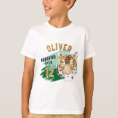 Tiger Head Name Birthday Party Guest of Honor T-shirt (Voorkant)