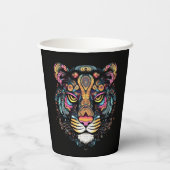 Tiger Head Papieren Bekers (Achterkant)