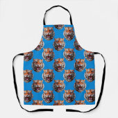 Tiger Head Pattern Design Blue  Schort (Voorkant)