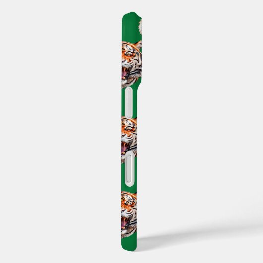 Tiger Head Pattern Design Green  Case-Mate iPhone Case (Achterkant / Rechts)