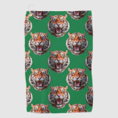 Tiger Head Pattern Design Green  Golfhanddoek (Voorkant)