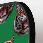 Tiger Head Pattern Design Green  Pickleball Paddle (Links Detail)