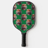 Tiger Head Pattern Design Green  Pickleball Paddle (Achterkant)