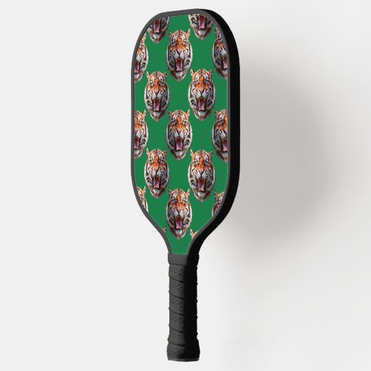 Tiger Head Pattern Design Green  Pickleball Paddle (Links)