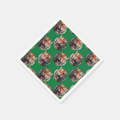Tiger Head Pattern Design Green Servet (Hoek)