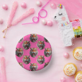 Tiger Head Pattern Design Pink Papieren Kommen (Feest)