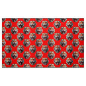 Tiger Head Pattern Design Red Stof (Fat Quarter)