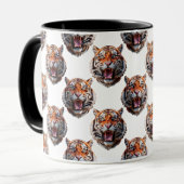 Tiger Head Pattern Design - White   Mok