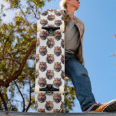 Tiger Head Pattern Design - White   Persoonlijk Skateboard
