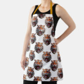 Tiger Head Pattern Design - White Schort