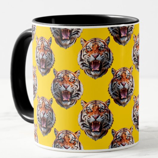 Tiger Head Pattern Design Yellow  Mok